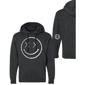 Salty Savage Unisex "OG Smile" Hoodie black leopard size small excellent conditi